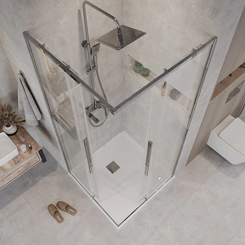 Душевая дверь GROSSMAN Galaxy 1/2.K33.01.90.10.00 (90x195) хром, стекло прозрачное Душевая дверь GROSSMAN Galaxy 1/2.K33.01.90.10.00 (90x195) хром, стекло прозрачное