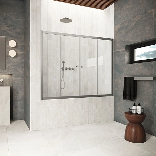 Шторка на ванну Vegas-glass Z2V Protec 175 11 crystalvision 1750 мм, профиль оружейная сталь, стекло crystalvision Шторка на ванну Vegas-glass Z2V Protec 175 11 crystalvision 1750 мм, профиль оружейная сталь, стекло crystalvision