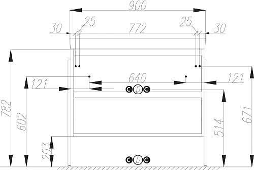 Тумба с раковиной STWORKI Кронборг 90 477832 Тумба с раковиной STWORKI Кронборг 90 477832