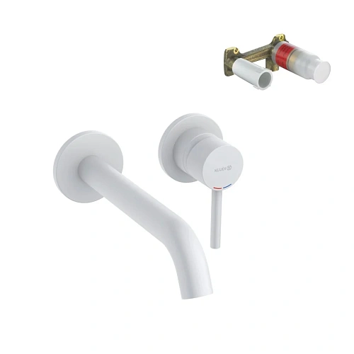 Смеситель для раковины Kludi BOZZ 382455376S встраиваемый, белый матовый Смеситель для раковины Kludi BOZZ 382455376S встраиваемый, белый матовый
