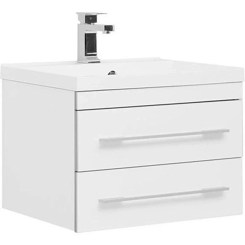 Тумба с раковиной Aquanet Верон 58 белый (подвесная 2 ящика) 00287669 Тумба с раковиной Aquanet Верон 58 белый (подвесная 2 ящика) 00287669