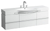 Картинка анонса товара «тумба под раковину laufen palace new 0135.2 (4.0135.2.075.475.1) 1493x375x462мм, белая глянцевая»