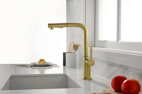 Смеситель для кухни Paulmark NEO светлое золото Ne214419-LG Смеситель для кухни Paulmark NEO светлое золото Ne214419-LG