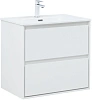 Тумба с раковиной Aquanet Милан 70 00340153 белый глянец