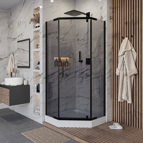 Душевой уголок Niagara Eco NG-009-14DT (900х900х1950) низкий поддон (13см) стекло тонированное _0091432DT Душевой уголок Niagara Eco NG-009-14DT (900х900х1950) низкий поддон (13см) стекло тонированное _0091432DT