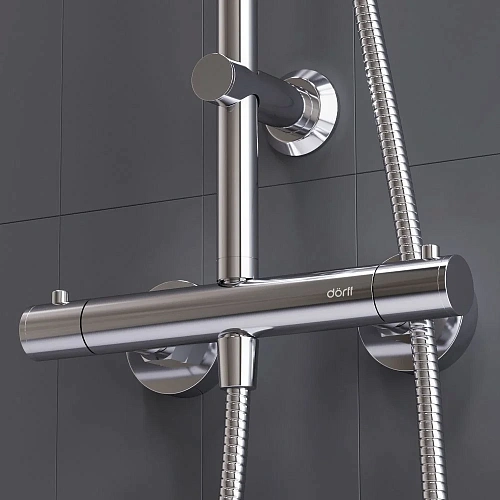 Душевая система Dorff Futura D0710400 с термостатом, хром Душевая система Dorff Futura D0710400 с термостатом, хром