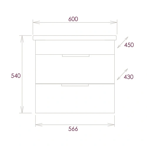 Тумба под раковину Onika ЛЕГРАН 60.13 дуб галифакс ver.COMO 106142 Тумба под раковину Onika ЛЕГРАН 60.13 дуб галифакс ver.COMO 106142