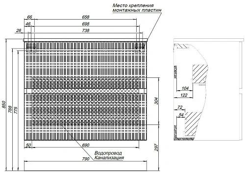Тумба под раковину Aquanet Джейн 80 маренго 00313302 напольная/подвесная Тумба под раковину Aquanet Джейн 80 маренго 00313302 напольная/подвесная