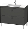 Картинка анонса товара «тумба с раковиной duravit brioso br4702t1022 100 см белый глянцевый»