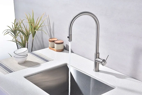 Смеситель для кухни Paulmark Galant брашированная сталь Ga213077-BS Смеситель для кухни Paulmark Galant брашированная сталь Ga213077-BS