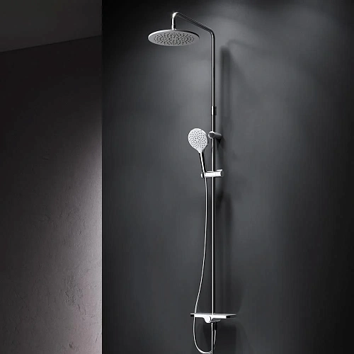 Душевая система AM.PM Like F0780200 верхний душ 250мм, штанга 1030-1460 мм Душевая система AM.PM Like F0780200 верхний душ 250мм, штанга 1030-1460 мм