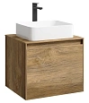 Тумба под раковину AQWELLA Mobi 60 см MOB0106DB+MOB0706DB подвесная, дуб балтийский Тумба под раковину AQWELLA Mobi 60 см MOB0106DB+MOB0706DB подвесная, дуб балтийский