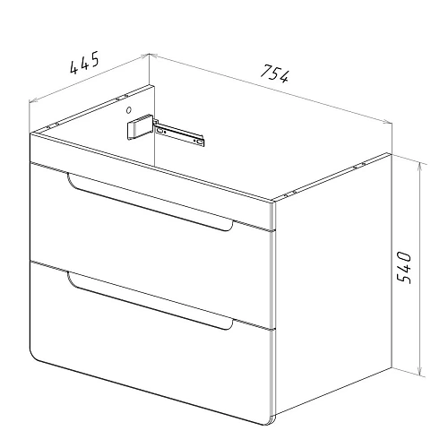 Тумба под раковину Lemark OLIVIA 80 см подвесная, дуб кантри, белый LM08OL80T Тумба под раковину Lemark OLIVIA 80 см подвесная, дуб кантри, белый LM08OL80T