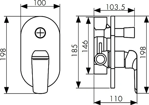 Смеситель для душа Kaiser 69277 встраиваемый, белый Смеситель для душа Kaiser 69277 встраиваемый, белый