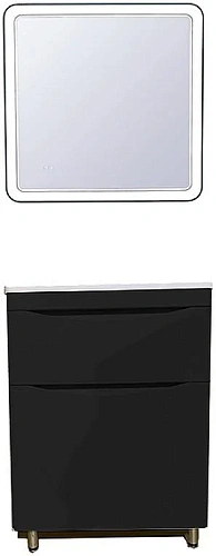 Тумба под раковину Style Line Бергамо мини 60люкс PLUS черный СС-00002318 Тумба под раковину Style Line Бергамо мини 60люкс PLUS черный СС-00002318