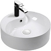 Картинка анонса товара «раковина ceruttispa cr7009w 465х465х145 накладная, белая, круглая, под смеситель, с переливом»