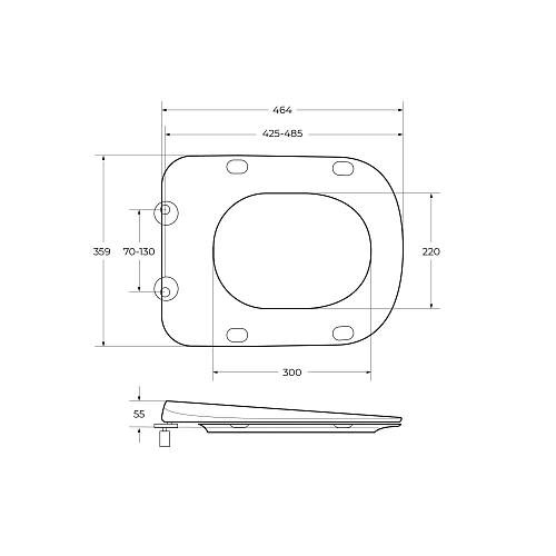 Крышка-сиденье CEZARES LUX CZR-159-SC Крышка-сиденье CEZARES LUX CZR-159-SC
