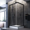 Душевой уголок AM.PM Gem S W93G-404-100280-BT 100х80 стекло прозрачное, профиль черный матовый Душевой уголок AM.PM Gem S W93G-404-100280-BT 100х80 стекло прозрачное, профиль черный матовый