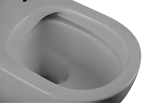 Унитаз подвесной ABBER Bequem AC1103MG серый матовый, безободковый с крышкой микролифт Унитаз подвесной ABBER Bequem AC1103MG серый матовый, безободковый с крышкой микролифт