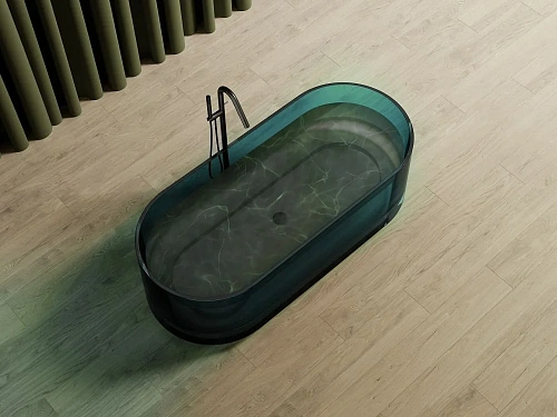 Ванна отдельностоящая ABBER AT9708Aquamarin 170x75 универсальная, бирюзовый полиэфирная смола Ванна отдельностоящая ABBER AT9708Aquamarin 170x75 универсальная, бирюзовый полиэфирная смола