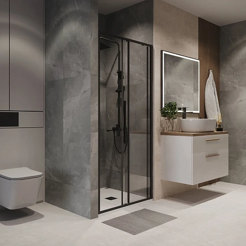 Душевая дверь Niagara Nova NG-84-10AB (100x195) черный матовый, стекло прозрачное Душевая дверь Niagara Nova NG-84-10AB (100x195) черный матовый, стекло прозрачное