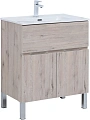 Тумба под раковину Aquanet Алвита New 70 1 ящик, 2 дверцы, дуб веллингтон белый 00303902 Тумба под раковину Aquanet Алвита New 70 1 ящик, 2 дверцы, дуб веллингтон белый 00303902