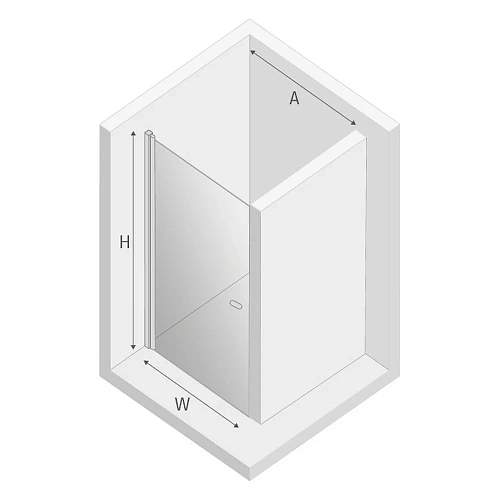 Душевая дверь NEW TRENDY NEW SOLEO BLACK одинарные 100x195 D-0212A (черный) Душевая дверь NEW TRENDY NEW SOLEO BLACK одинарные 100x195 D-0212A (черный)