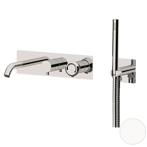 Смеситель для ванны Remer Element ET53D2BO, белый матовый Смеситель для ванны Remer Element ET53D2BO, белый матовый