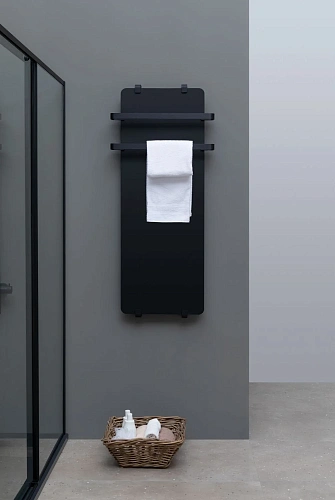 Полотенцесушитель электрический Allen Brau Infinity 120x44 00325638 с рейлингом 2.0 и креплением, черный матовый Полотенцесушитель электрический Allen Brau Infinity 120x44 00325638 с рейлингом 2.0 и креплением, черный матовый