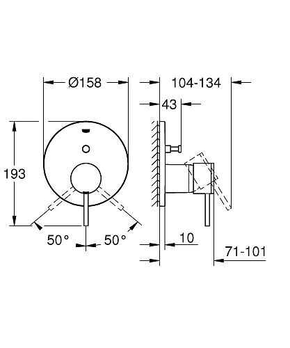 Смеситель для ванны GROHE Atrio New теплый закат глянец (24066DA3) Смеситель для ванны GROHE Atrio New теплый закат глянец (24066DA3)