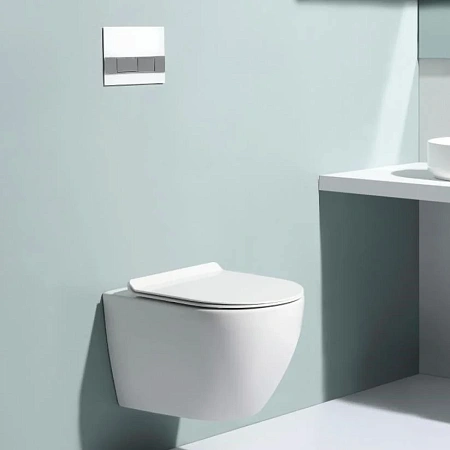 Унитаз подвесной Teso azaro Secretum TAU001 безободковый, цвет белый, сиденье soft-close ультратонк Унитаз подвесной Teso azaro Secretum TAU001 безободковый, цвет белый, сиденье soft-close ультратонк