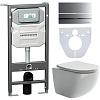 Картинка анонса товара «комплект унитаза ceramica nova forma rimless cn3009 c шумоизоляцией cn1000 инсталляцией envision клавишей смыва flat хром матовый и креплениями cn1002m»