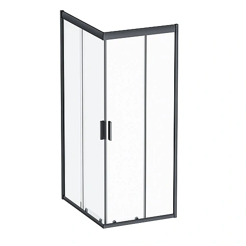 Душевой уголок AM.PM Gem S W93G-404-100280-BT 100х80 стекло прозрачное, профиль черный матовый Душевой уголок AM.PM Gem S W93G-404-100280-BT 100х80 стекло прозрачное, профиль черный матовый