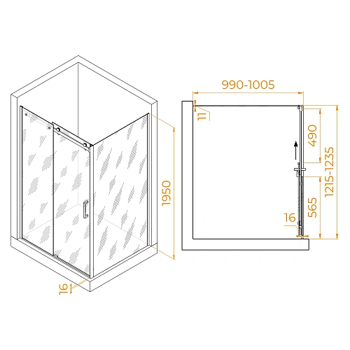 Душевой уголок RGW TO-44B (TO-14B + Z-050-2B) 1200x1000 мм 02074420-14 черный Easy Clean Душевой уголок RGW TO-44B (TO-14B + Z-050-2B) 1200x1000 мм 02074420-14 черный Easy Clean
