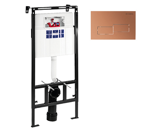 Инсталляция для унитаза BETTOSERB SAVA SLIM SUPERIOR SES40006484 с клавишей смыва BRICKS матовая бронза Инсталляция для унитаза BETTOSERB SAVA SLIM SUPERIOR SES40006484 с клавишей смыва BRICKS матовая бронза