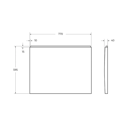 Экран для ванны торцевой CEZARES PLANE-F-80-SP-W37 770x595 белый Экран для ванны торцевой CEZARES PLANE-F-80-SP-W37 770x595 белый
