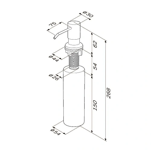Дозатор жидкого мыла AM.PM X-Joy A8437111 сатин Дозатор жидкого мыла AM.PM X-Joy A8437111 сатин