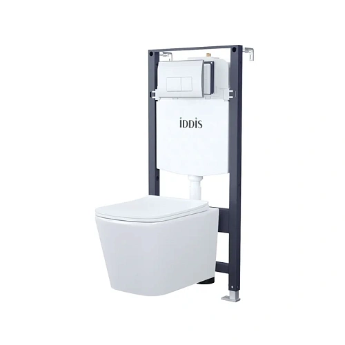 Комплект унитаза IDDIS Basic с инсталляцией и клавишей смыва (BASBI01i73) Комплект унитаза IDDIS Basic с инсталляцией и клавишей смыва (BASBI01i73)