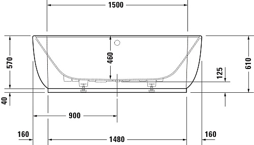 Акриловая ванна Duravit Luv 760433000AS0000 Акриловая ванна Duravit Luv 760433000AS0000