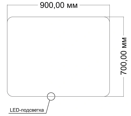 Зеркало Vincea LED VLM-3BE9007-2 900х700 c сенсорным выключателем и диммером, антизапотевание Зеркало Vincea LED VLM-3BE9007-2 900х700 c сенсорным выключателем и диммером, антизапотевание