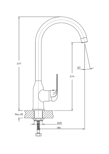 Смеситель для кухни RUSH Fiji (FI1835-23) Смеситель для кухни RUSH Fiji (FI1835-23)