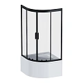 Душевой уголок AM.PM Gem W90G-401A090BT четверть круга 90x90 стекло прозрачное, профиль черный матовый Душевой уголок AM.PM Gem W90G-401A090BT четверть круга 90x90 стекло прозрачное, профиль черный матовый