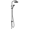 Душевая система Showerpipe 200 1jet Reno Hansgrohe Vernis Blend 26272670, матовый черный
