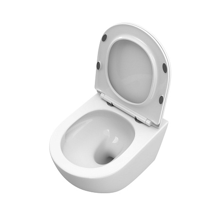 Унитаз подвесной BelBagno UNO-TOR BB5177CH-TOR/SC безободковый c сиденьем Унитаз подвесной BelBagno UNO-TOR BB5177CH-TOR/SC безободковый c сиденьем