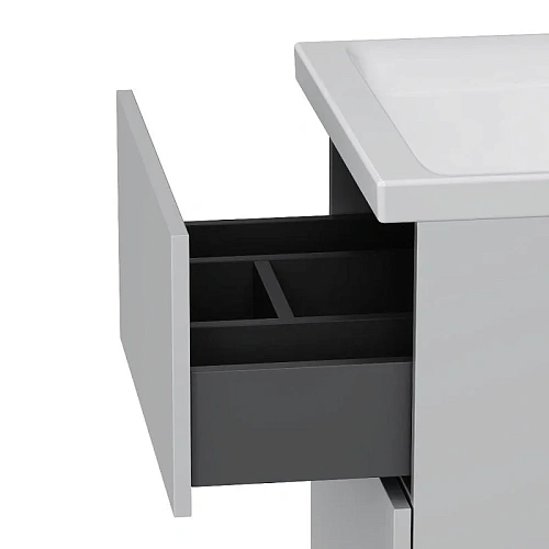 Тумба под раковину AM.PM Gem M90FSX0502WG напольная, 50 см push-to-open, белый, Тумба под раковину AM.PM Gem M90FSX0502WG напольная, 50 см push-to-open, белый,