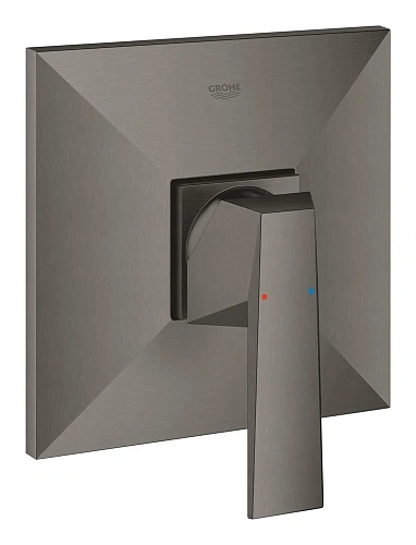 Смеситель для душа Allure Brilliant, квадратная розетка, темный графит матовый (24071AL0) внешняя ча Смеситель для душа Allure Brilliant, квадратная розетка, темный графит матовый (24071AL0) внешняя ча