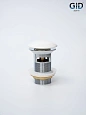 Донный клапан Gid с переливом Wh100-1 71102K белый 7x7x10 Донный клапан Gid с переливом Wh100-1 71102K белый 7x7x10