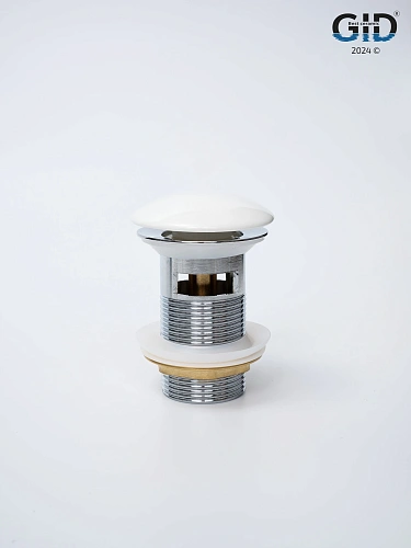 Донный клапан Gid с переливом Wh100-1 71102K белый 7x7x10 Донный клапан Gid с переливом Wh100-1 71102K белый 7x7x10