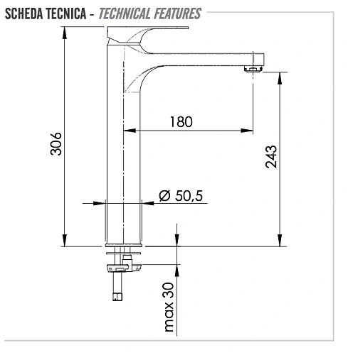 Смеситель для раковины Remer Class Line L10LXL Смеситель для раковины Remer Class Line L10LXL