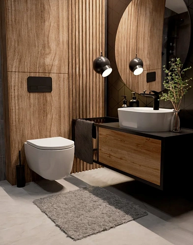 Унитаз подвесной AQUAme AQM2013PRO сиденье SoftClose, технология смыва Invisible, 490х360х380 Унитаз подвесной AQUAme AQM2013PRO сиденье SoftClose, технология смыва Invisible, 490х360х380